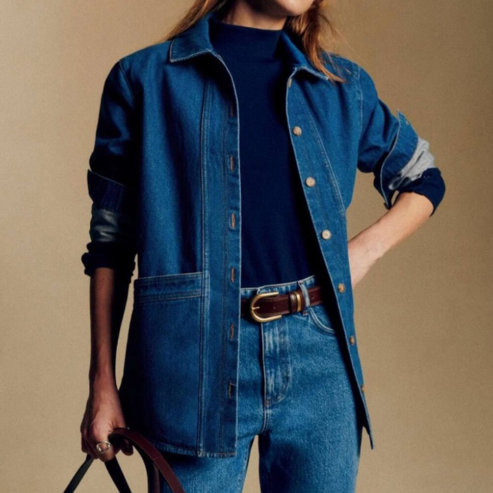 Sézane Will Jacket – Indigo – Size M – NWT